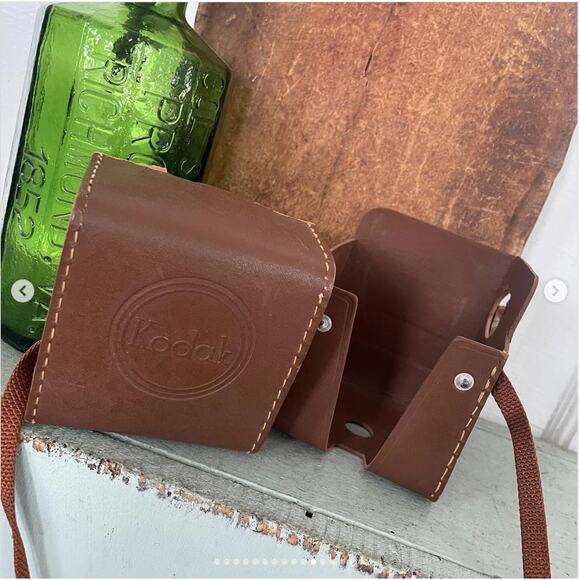 Vintage Kodak Hawkeye Brownie Flash Model Camera Brown Leather Case UNTESTED - Picture 7 of 10